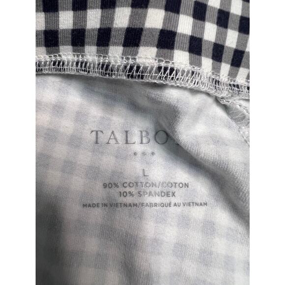Talbots Women's Black Check Ankle Pants Size Large Casual Stretchy Fit - Picture 4 of 5